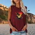 thumbnail image 1 of DailyTrove Women's Rainbow Graphic Sleeveless Tank - Casual V-Neck Top, Colorful for Pride & Celebrations, 1 of 4