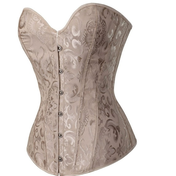 DailyTrove Women's Satin Boned Overbust Corset - Polyester Formal & Casual Shapewear, Versatile for Events for women