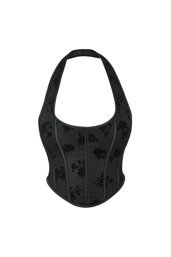 Women's Satin-Paneled Corset & Lingerie Set - Elegant Shapewear, Adjustable for Daily & Party Styling for women