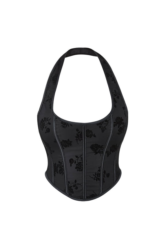 Women's Satin-Paneled Corset & Lingerie Set - Elegant Shapewear, Adjustable for Daily & Party Styling for women