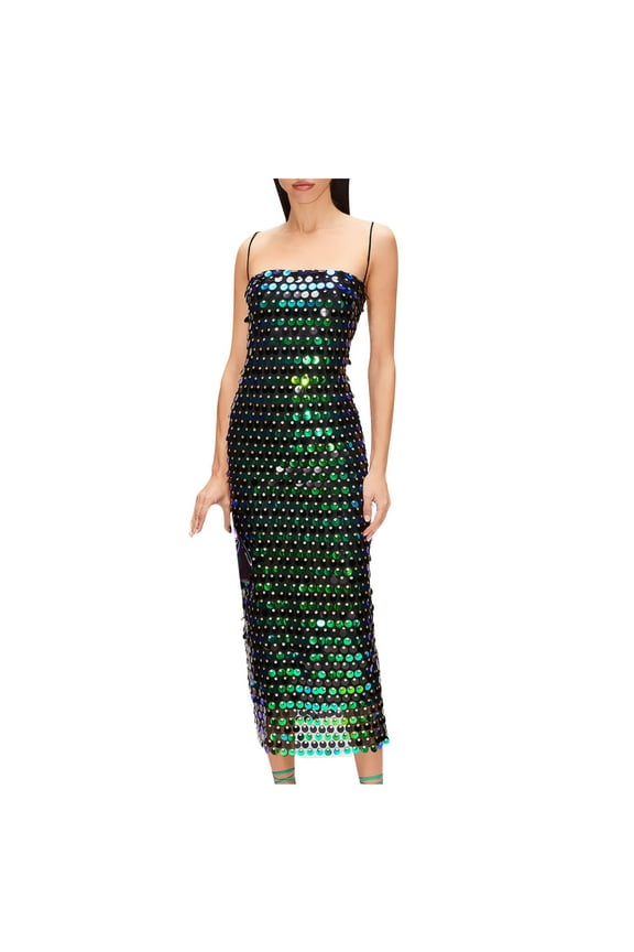 Women's Sequin Bodycon Dress-Sleeveless-Mini-Polyester-for Nightclub/Dance Party- Sequin