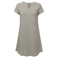 thumbnail image 1 of DailyTrove Women's Short Sleeve Maxi Dress, Solid Color, Year-Round Casual & Comfort Wear, Relaxed Fit, 1 of 5