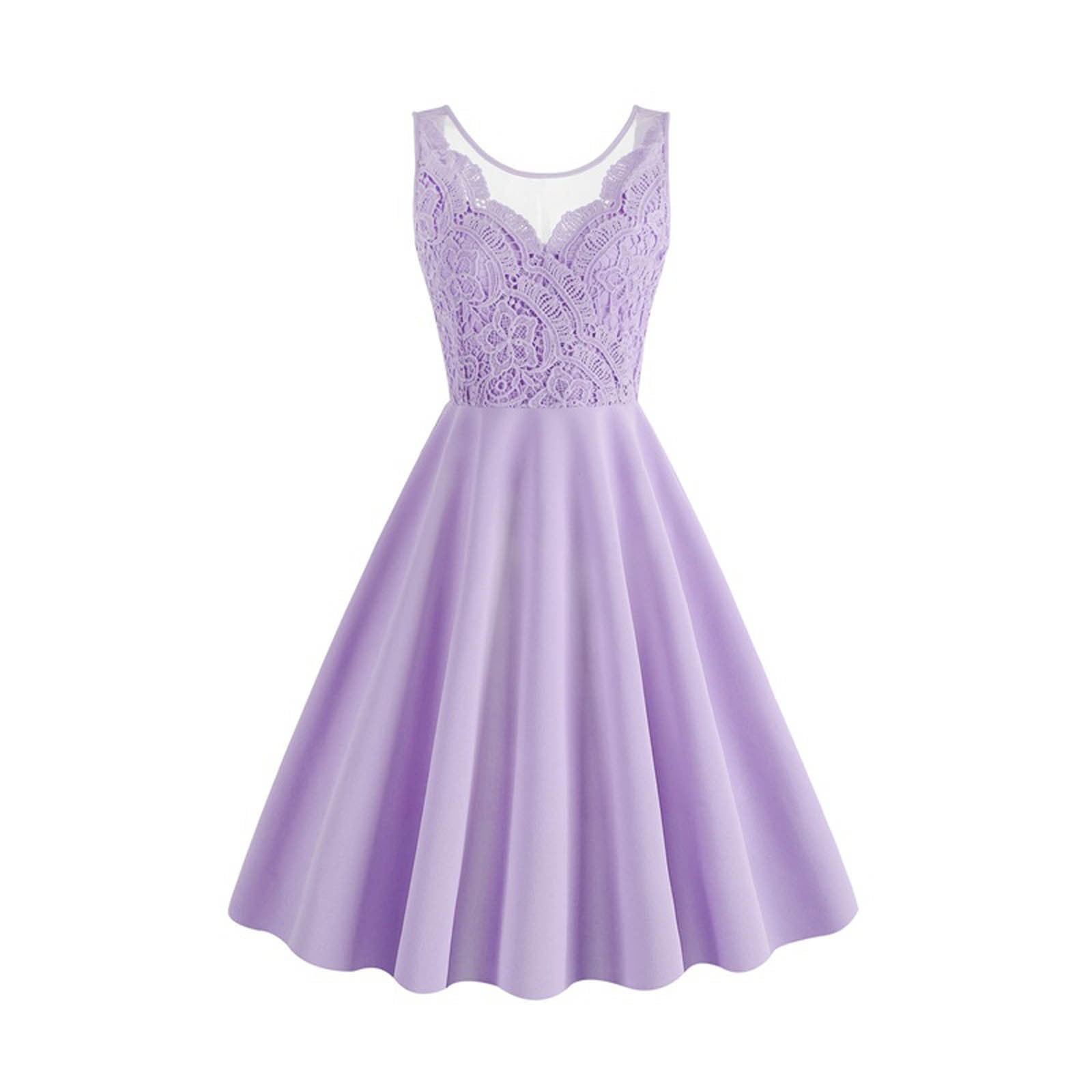 New simple style stand collar sleeveless hollow design solid color women's dress