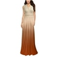thumbnail image 1 of DailyTrove Women's Sleeveless Ombre Maxi Dress, V-Neck, Summer Festival & Vacation Wear, Vibrant Fit, 1 of 6