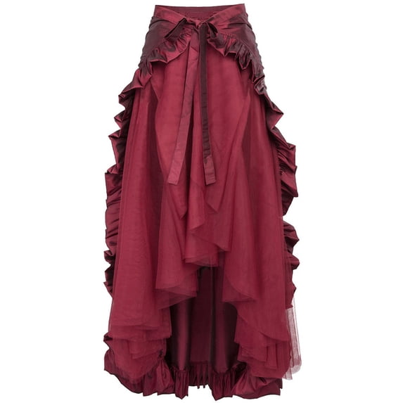 DailyTrove Women's Sleeveless Ruffle Maxi Dress, Asymmetric Hem, Bohemian & Festival Wear, Artistic Fit