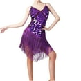 thumbnail image 1 of DailyTrove Women's Sleeveless Sequin Fringe Dress, V-Neck, Party & Dance Event Wear, Sparkly Fit, 1 of 5
