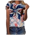 thumbnail image 1 of DailyTrove Women's Star-Spangled Banner Print T-Shirt - Short Sleeve Casual Tee, Patriotic for American Celebrations & Streetwear, 1 of 4