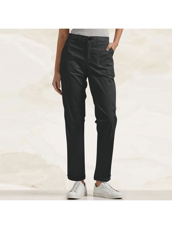 Women's Straight-Leg Chino Pants - Office Casual & Weekend Outings
