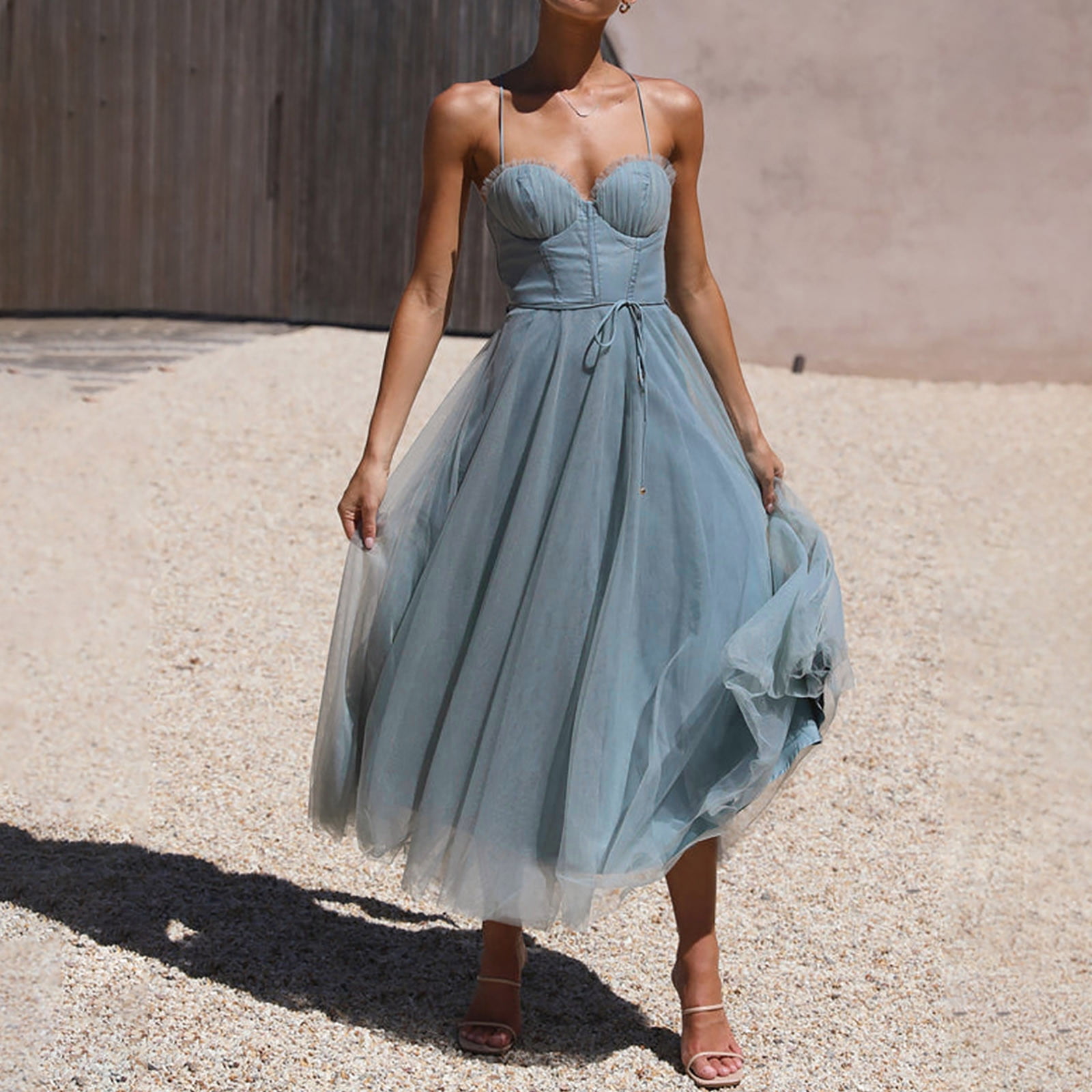 slim fit dress slacks Juliana-G Fit-And-Flare Tulle and Lace Wedding Dress Ivory/Sand Glitter / 10 main image 0