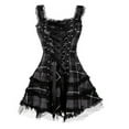 thumbnail image 1 of DailyTrove Women's Strappy Plaid Corset Mini Dress - Polyester Gothic Party & Club Wear, Edgy for Night Outings for women, 1 of 6