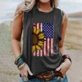 thumbnail image 1 of DailyTrove Women's Sunflower American Flag Tank Top - Polyester Patriotic & Boho Wear, Romantic for Gatherings, 1 of 5