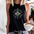 thumbnail image 1 of DailyTrove Women's Tribal Pattern Sleeveless Tank Top - Polyester Casual Summer & Boho Wear, Artistic for Gatherings, 1 of 4