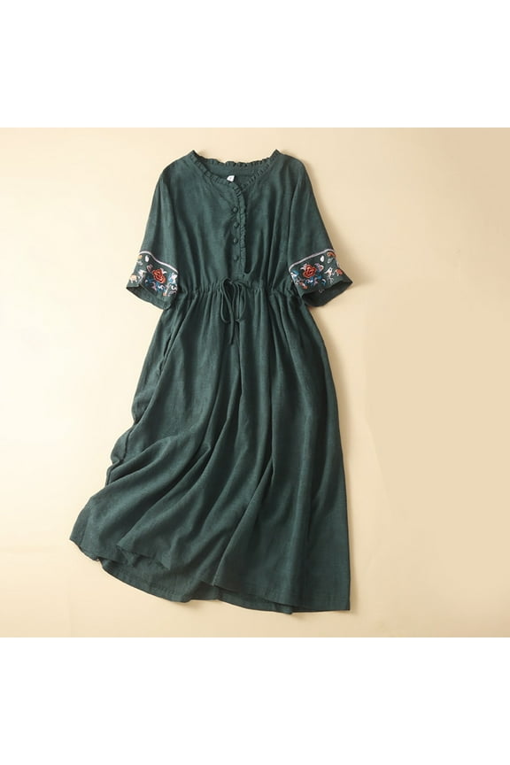 Women's V-Neck Flutter-Sleeve Dress-Midi Length-Chiffon-for Date Night/Cocktail Hour-Elegant Drape