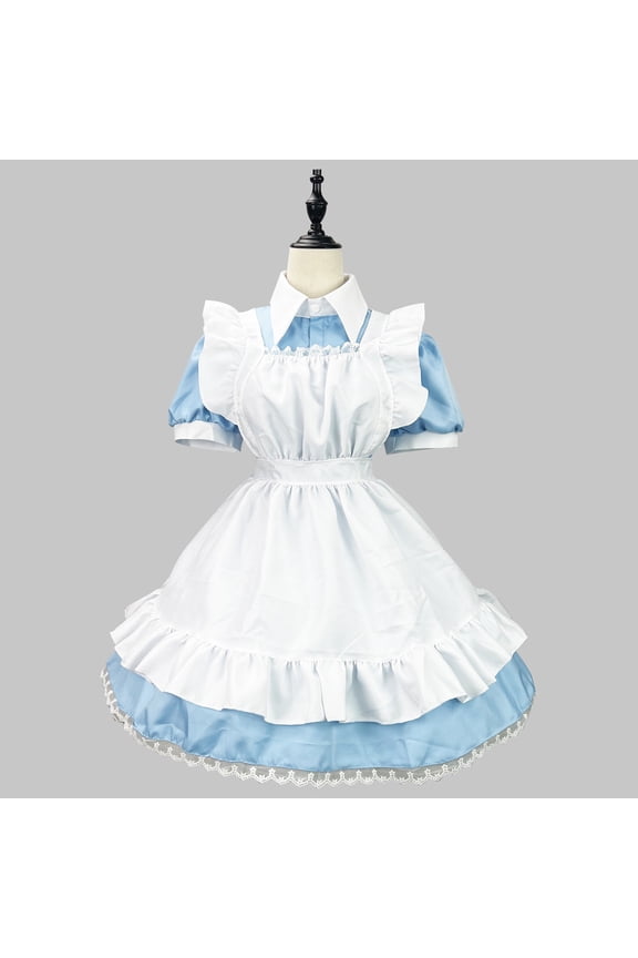 Women's Victorian Style Dress-Short Sleeve-Ruffle Trim-Cotton Blend-for Tea Party/Theme Event-Vintage Victorian