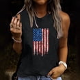 thumbnail image 1 of DailyTrove Women's Vintage American Flag Tank Top - Polyester Patriotic & Retro Wear, Stylish for Memorial Day, 1 of 5