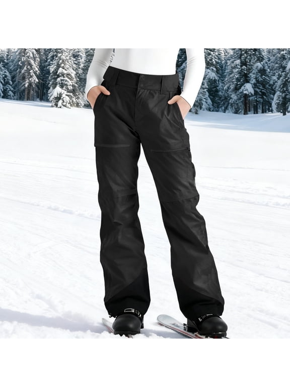 Women's Waterproof Insulated Snow Pants - Windproof Ski Pants for Winter Outdoor Sports
