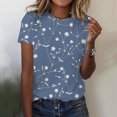 thumbnail image 1 of DailyTrove Women's Whimsical Illustrations Print T-Shirt - Short Sleeve Casual Tee, Playful for Daily & Gatherings, 1 of 3