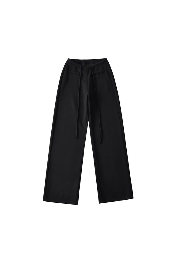 Women's Wide-Leg Lounge Pants - Drawstring Waist Comfortable Relaxed Fit Home & Casual Wear