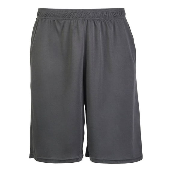DailyWear Mens Athletic Shorts with Pockets, Elastic Waist, Dark Grey, Small Active Wear
