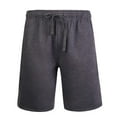 thumbnail image 1 of DailyWear Mens Casual Lightweight Fleece SweatShorts, Workout Running Shorts Charcoal Gray, Large, 1 of 1