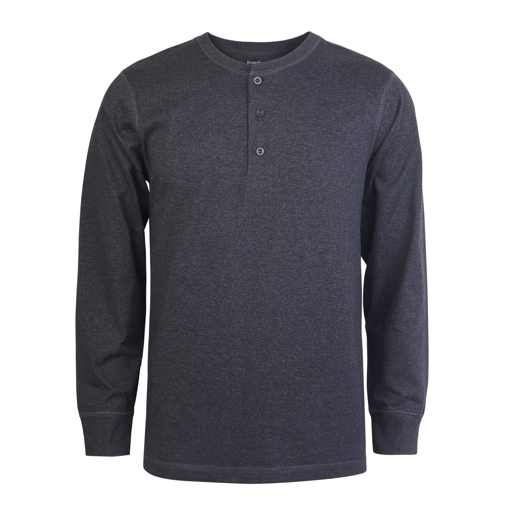 T-shirt Henley Rock & Republic - Manches Courtes Gris Homme - Taille XL