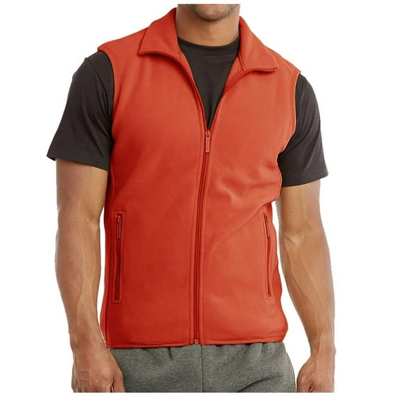 DailyWear Mens Full-Zip Plush Polar Fleece Vest