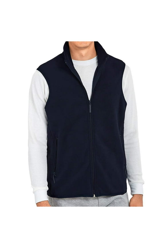Mens Full-Zip Plush Polar Fleece Vest