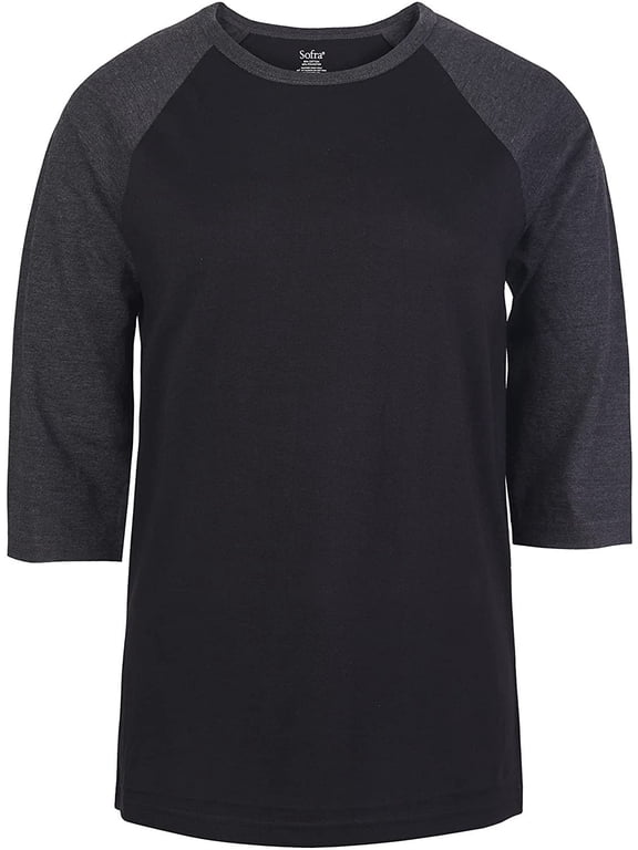 Womens Casual 3/4 Sleeve Plain Baseball Cotton T Shirts, Medium Size Active Wear Tee