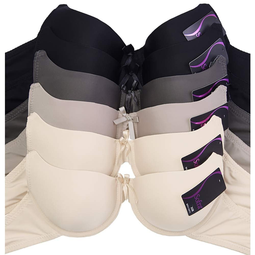 DailyWear Womens Everyday 6 Pack of Bras 34C, 4190P2