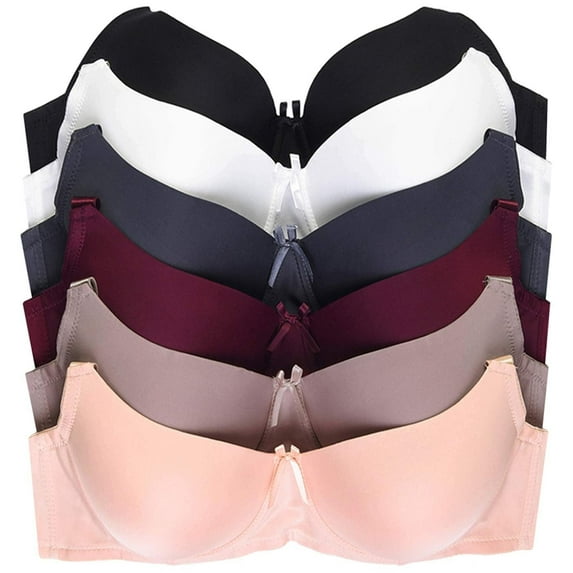 DailyWear Womens Everyday 6 Pack of Bras 36C, 4129P1