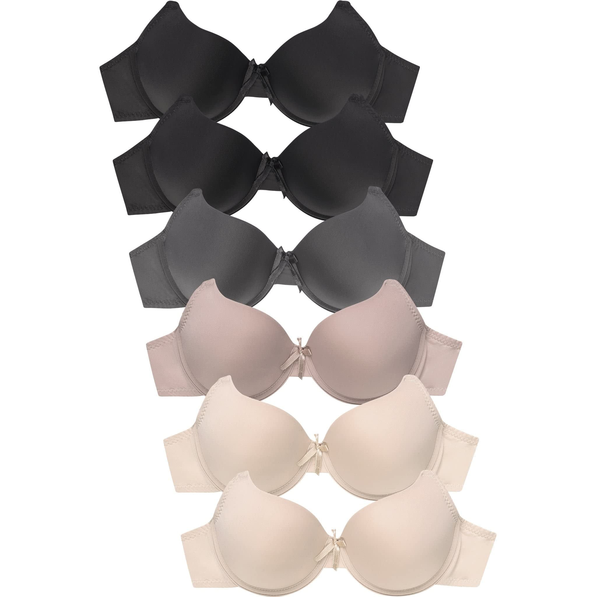 DailyWear Womens Everyday 6 Pack of Bras 4190P2, 34B