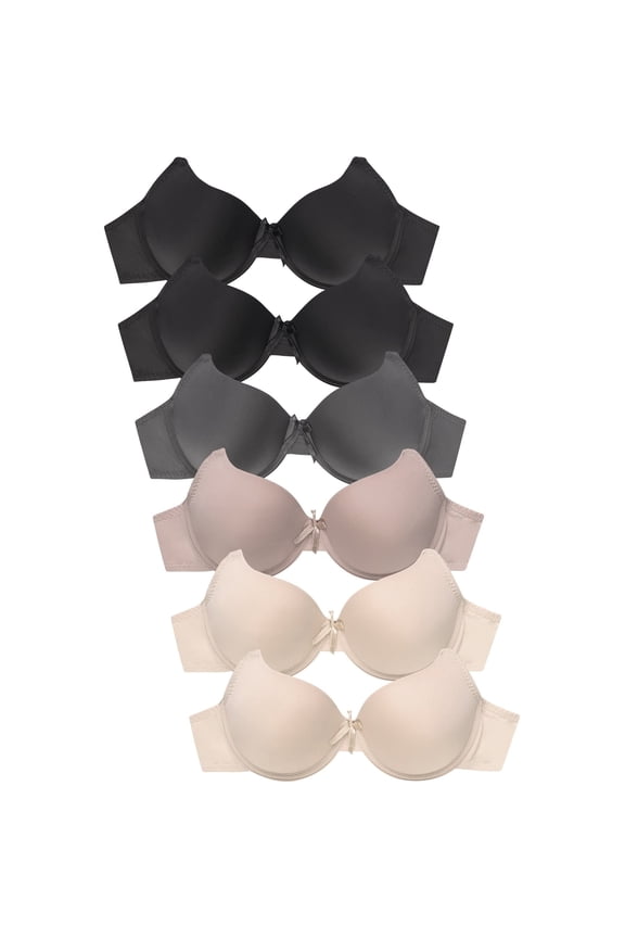 Womens Everyday 6 Pack of Bras 4190P2, 34B