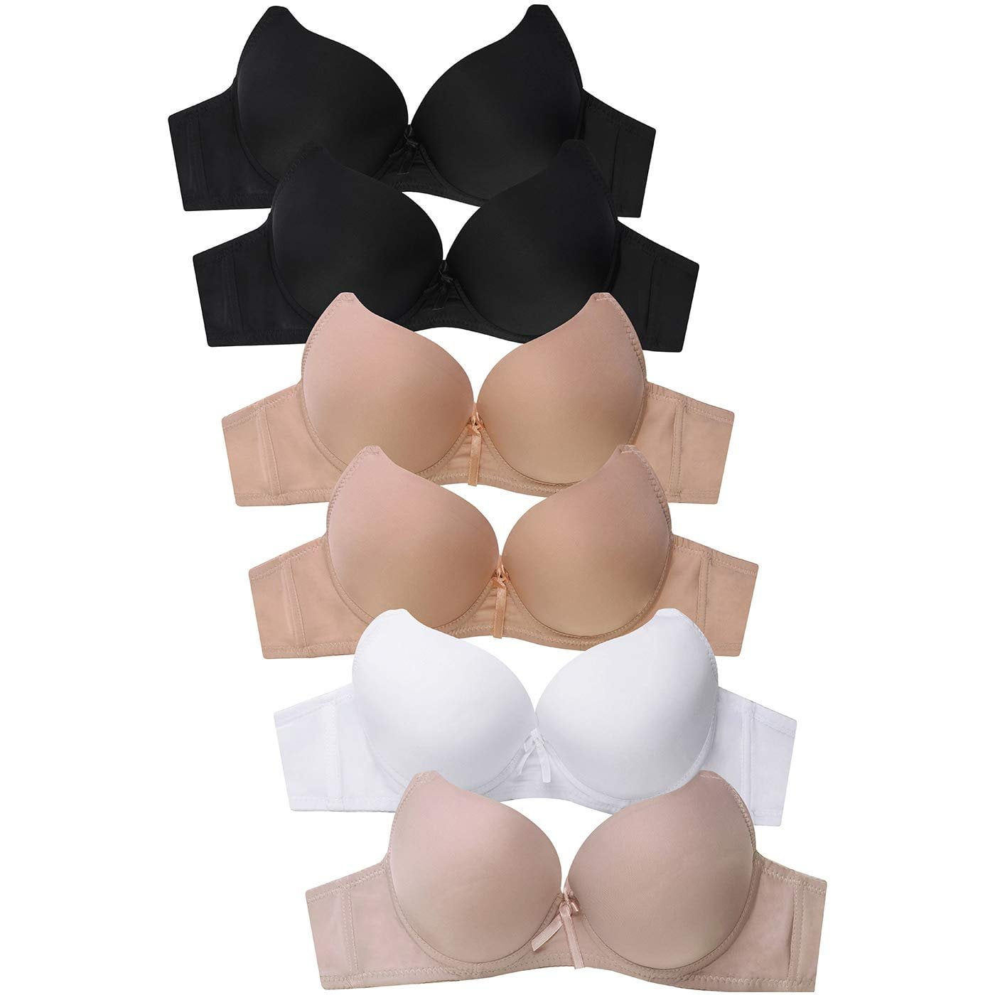 DailyWear Womens Everyday 6 Pack of Bras