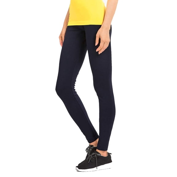 DailyWear Womens Full Length Active Plain Cotton Leggings Navy, 3Xlarge