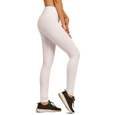 DailyWear Womens Full Length Active Plain Cotton Leggings White, 2Xlarge