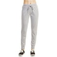 thumbnail image 1 of DailyWear Womens Juniors Lightweight Soft Cotton Jogger Pants Heather Grey, Large, 1 of 4
