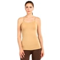 thumbnail image 1 of DailyWear Womens Seamless Nylon Camisole Tank Top One Size, Beige, 1 of 1