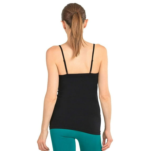 DailyWear Womens Seamless Nylon Camisole Tank Top One Size, Black