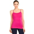 thumbnail image 1 of DailyWear Womens Seamless Nylon Camisole Tank Top Plus Size, H.Pink, 1 of 1