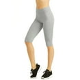 thumbnail image 1 of DailyWear Womens Solid Knee Length Short Yoga Cotton Leggings H.Gry, Medium Heather Grey, 1 of 4