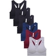 thumbnail image 1 of DailyWear Womens Sports Bra 6 Pack Various Style - One Size, Plus Size One Size, 0236SP, 1 of 1