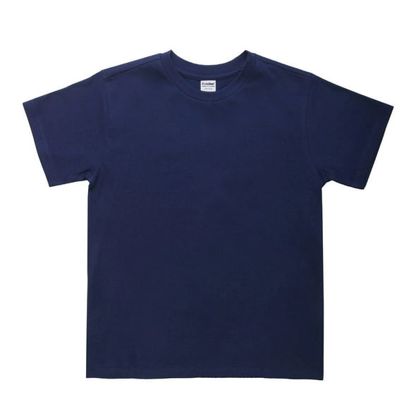 DailyWear Youth Boys Cotton Short Sleeve Round Neck Plain T Shirts(Navy, Small)