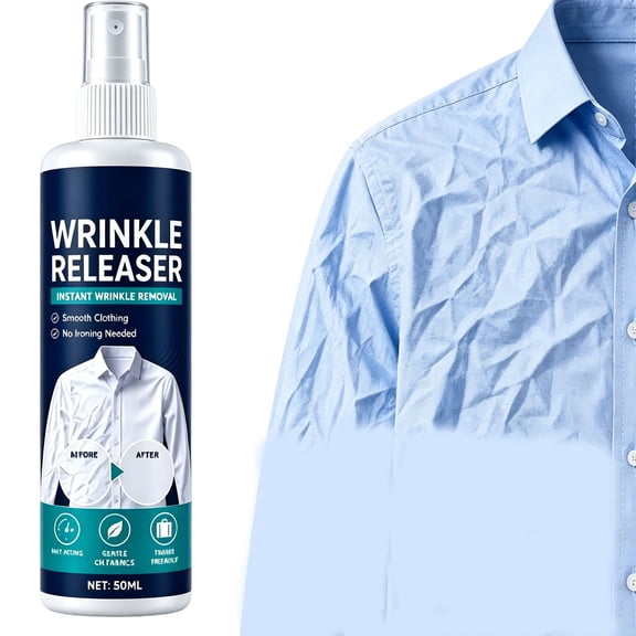 Dailyard Wrinkle Releaser Spray, Instant Wrinkle Releaser Spray – Smooths Creases in Seconds, Clothes Wrinkle Release Spray Travel Size, Travel-Ready 50ml, No Iron, Static-Free & Fresh