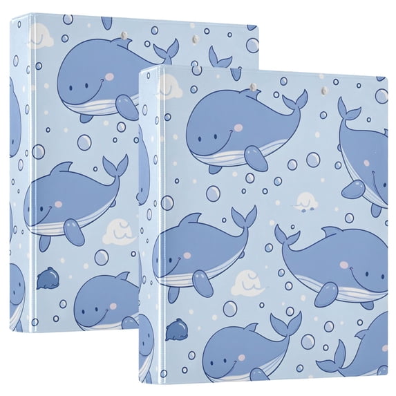Dailycode 2 Pack Hardcover 3 Ring Binder 1.5 Inch Ring Decorative Binder Organizer for Home School Office