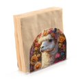 thumbnail image 1 of Dailycode 2 Pack Napkin Holder for Table Acrylic Kitchen Paper Tissue Dispenser, Alpaca in Flowers, 1 of 9