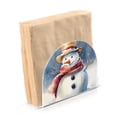 thumbnail image 1 of Dailycode 2 Pack Napkin Holder for Table Acrylic Kitchen Paper Tissue Dispenser, Happy Snowman with Scarf, 1 of 9