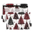 thumbnail image 1 of Dailycode 2 Pack Pencil Pouch for 3 Ring Binder Smooth Zipper Folders with Pockets Clear Window Pencil Case, Christmas Tree with Plaid, 1 of 6