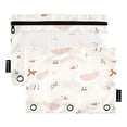 thumbnail image 1 of Dailycode 2 Pack Pencil Pouch for 3 Ring Binder Smooth Zipper Folders with Pockets Clear Window Pencil Case, Cute Duck with Tie, 1 of 6