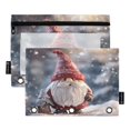 thumbnail image 1 of Dailycode 2 Pack Pencil Pouch for 3 Ring Binder Smooth Zipper Folders with Pockets Clear Window Pencil Case, Dwarf Toy and Snow, 1 of 6