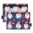 thumbnail image 1 of Dailycode 2 Pack Pencil Pouch for 3 Ring Binder Smooth Zipper Folders with Pockets Clear Window Pencil Case, Dwarfs and Heart Balloon, 1 of 6